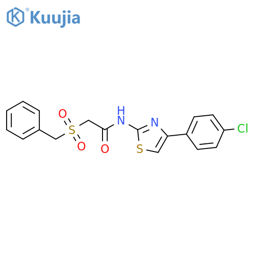 N-4-(4-chlorophenyl)-1,3-thiazol-2-yl-2-phenylmethanesulfonylacetamide structure