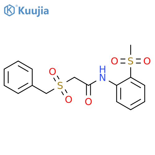 N-(2-methanesulfonylphenyl)-2-phenylmethanesulfonylacetamide structure