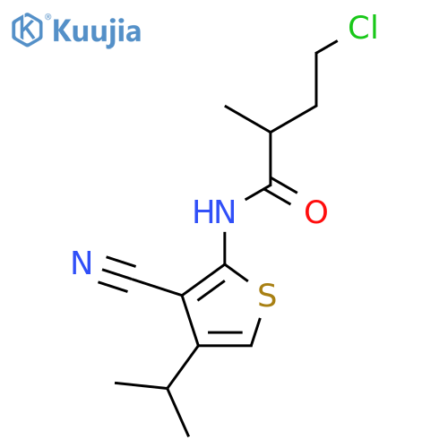 Butanamide, 4-chloro-N-[3-cyano-4-(1-methylethyl)-2-thienyl]-2-methyl- structure