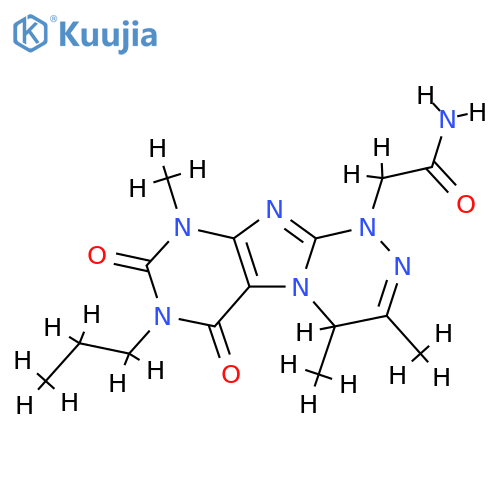 2-{3,4,9-trimethyl-6,8-dioxo-7-propyl-1H,4H,6H,7H,8H,9H-1,2,4triazino4,3-gpurin-1-yl}acetamide structure