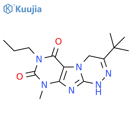 3-tert-butyl-9-methyl-7-propyl-1H,4H,6H,7H,8H,9H-1,2,4triazino4,3-gpurine-6,8-dione structure