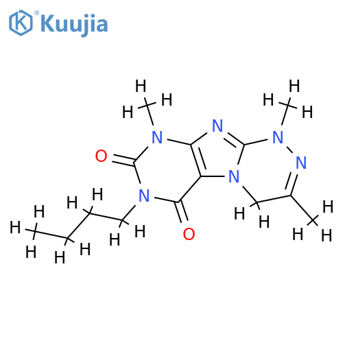 7-butyl-1,3,9-trimethyl-1H,4H,6H,7H,8H,9H-1,2,4triazino4,3-gpurine-6,8-dione structure