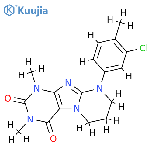 9-(3-chloro-4-methylphenyl)-1,3-dimethyl-1H,2H,3H,4H,6H,7H,8H,9H-pyrimido1,2-gpurine-2,4-dione structure