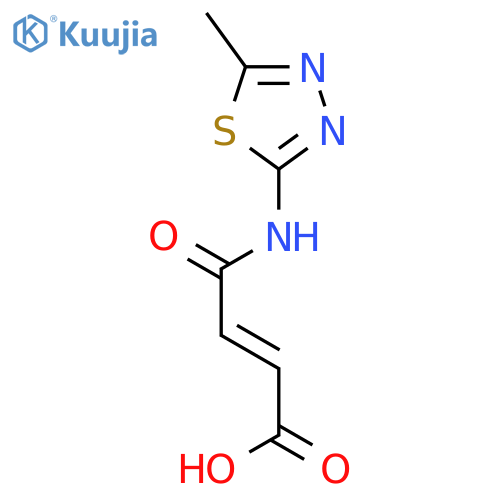 (2E)-4-[(5-methyl-1,3,4-thiadiazol-2-yl)amino]-4-oxobut-2-enoic acid structure