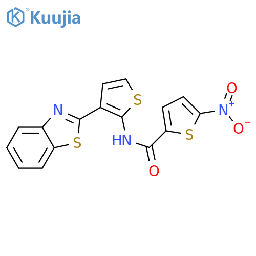 N-3-(1,3-benzothiazol-2-yl)thiophen-2-yl-5-nitrothiophene-2-carboxamide structure