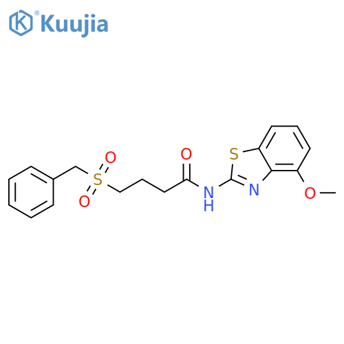 N-(4-methoxy-1,3-benzothiazol-2-yl)-4-phenylmethanesulfonylbutanamide structure