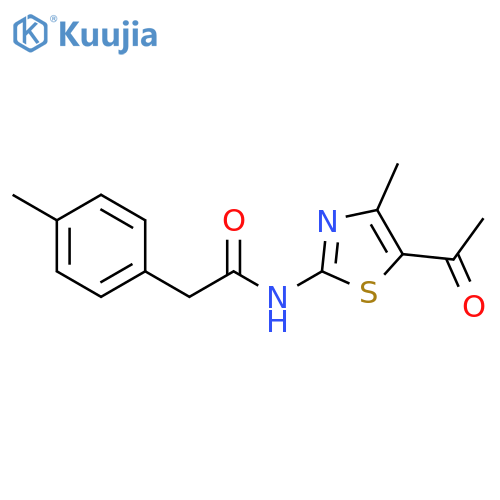 N-(5-acetyl-4-methyl-1,3-thiazol-2-yl)-2-(4-methylphenyl)acetamide structure