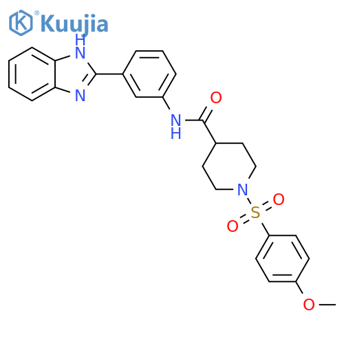 N-3-(1H-1,3-benzodiazol-2-yl)phenyl-1-(4-methoxybenzenesulfonyl)piperidine-4-carboxamide structure