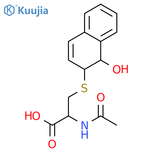 N-acetyl-S-[(1R)-1-hydroxy-1,2-dihydronaphthalen-2-yl]-L-cysteine structure