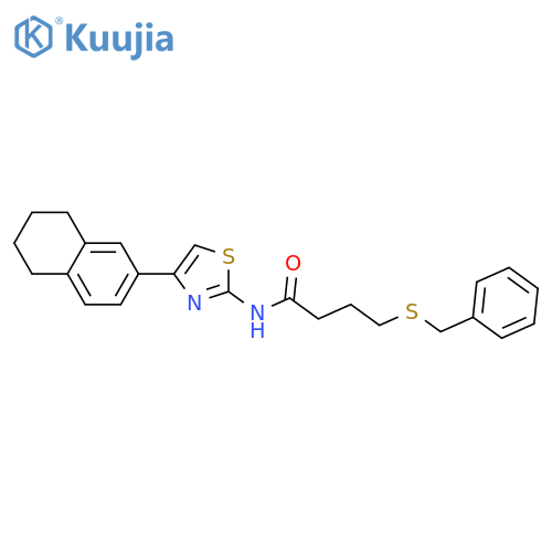 4-(benzylsulfanyl)-N-4-(5,6,7,8-tetrahydronaphthalen-2-yl)-1,3-thiazol-2-ylbutanamide structure