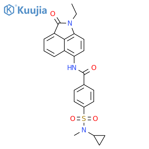 4-cyclopropyl(methyl)sulfamoyl-N-{2-ethyl-3-oxo-2-azatricyclo6.3.1.0^{4,12}dodeca-1(11),4,6,8(12),9-pentaen-9-yl}benzamide structure