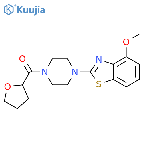 4-methoxy-2-4-(oxolane-2-carbonyl)piperazin-1-yl-1,3-benzothiazole structure