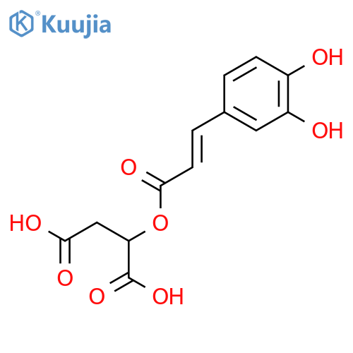 Butanedioic acid, [[(2E)-3-(3,4-dihydroxyphenyl)-1-oxo-2-propenyl]oxy]- structure