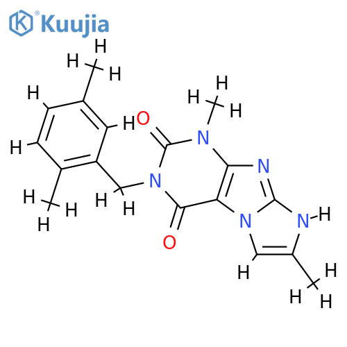 3-(2,5-dimethylphenyl)methyl-1,7-dimethyl-1H,2H,3H,4H,8H-imidazo1,2-gpurine-2,4-dione structure