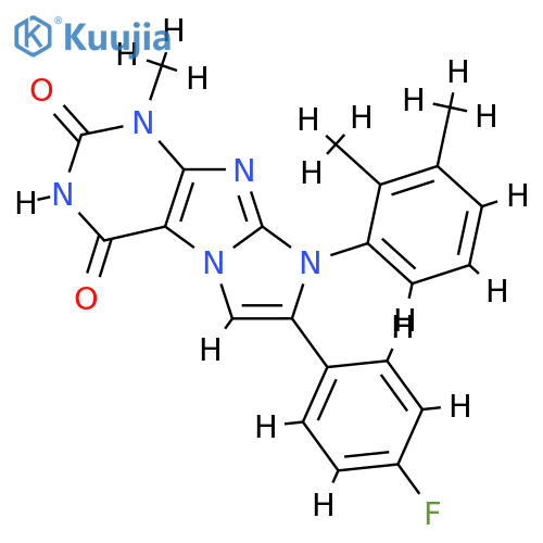 8-(2,3-dimethylphenyl)-7-(4-fluorophenyl)-1-methyl-1H,2H,3H,4H,8H-imidazo1,2-gpurine-2,4-dione structure
