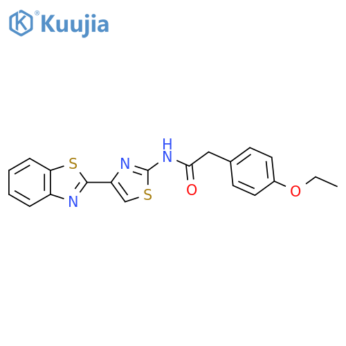 N-[4-(1,3-benzothiazol-2-yl)-1,3-thiazol-2-yl]-2-(4-ethoxyphenyl)acetamide structure