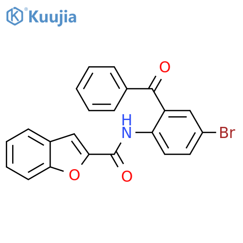 N-(2-benzoyl-4-bromophenyl)-1-benzofuran-2-carboxamide structure