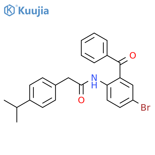 N-(2-benzoyl-4-bromophenyl)-2-4-(propan-2-yl)phenylacetamide structure