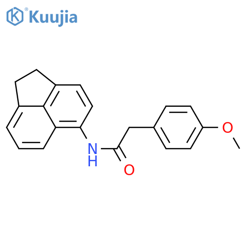N-(1,2-dihydroacenaphthylen-5-yl)-2-(4-methoxyphenyl)acetamide structure