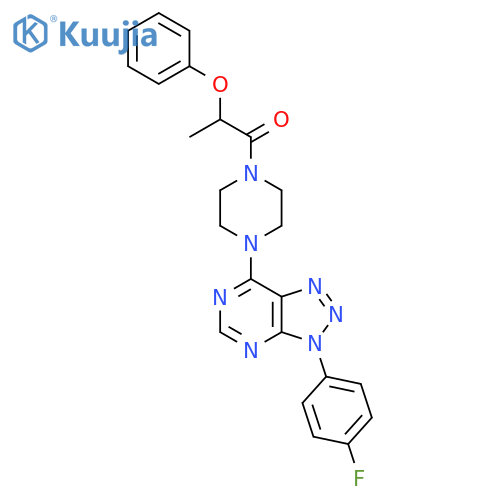 1-{4-3-(4-fluorophenyl)-3H-1,2,3triazolo4,5-dpyrimidin-7-ylpiperazin-1-yl}-2-phenoxypropan-1-one structure