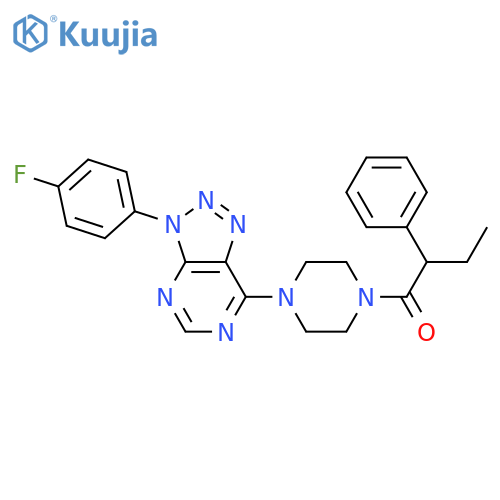 1-{4-3-(4-fluorophenyl)-3H-1,2,3triazolo4,5-dpyrimidin-7-ylpiperazin-1-yl}-2-phenylbutan-1-one structure