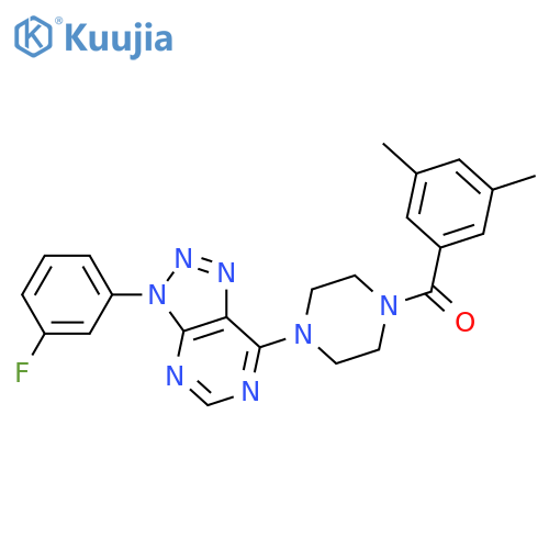 1-(3,5-dimethylbenzoyl)-4-3-(3-fluorophenyl)-3H-1,2,3triazolo4,5-dpyrimidin-7-ylpiperazine structure
