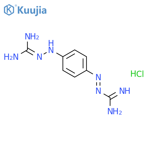 1-[4-[2-(diaminomethylidene)hydrazinyl]phenyl]iminoguanidine;hydrochloride structure