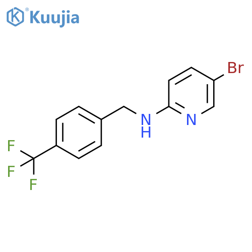 2-Pyridinamine, 5-bromo-N-[[4-(trifluoromethyl)phenyl]methyl]- structure