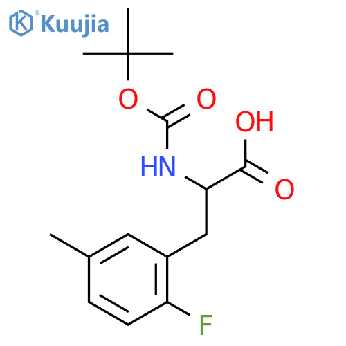 Phenylalanine, N-[(1,1-dimethylethoxy)carbonyl]-2-fluoro-5-methyl- structure