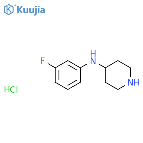 N-(3-Fluorophenyl)piperidin-4-amine hydrochloride structure