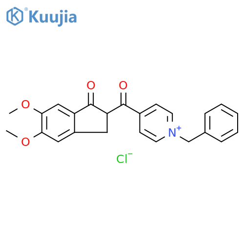 4-(2,3-Dihydro-5,6-dimethoxy-1-oxo-1H-inden-2-yl)carbonyl-1-(phenylmethyl)-pyridinium Chloride structure