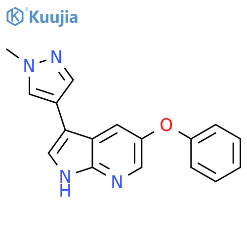 1H-Pyrrolo[2,3-b]pyridine, 3-(1-methyl-1H-pyrazol-4-yl)-5-phenoxy- structure