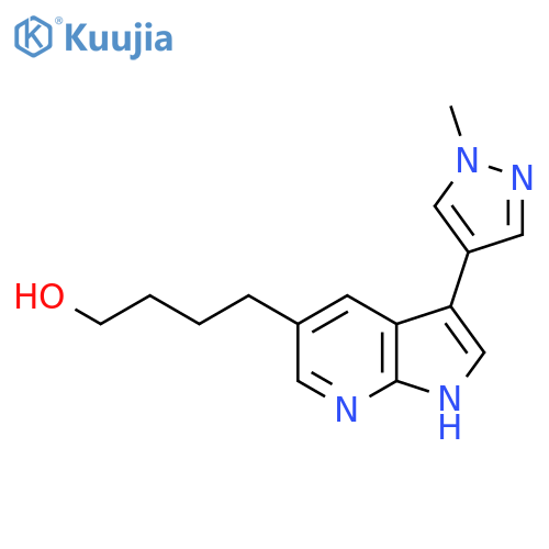 1H-Pyrrolo[2,3-b]pyridine-5-butanol, 3-(1-methyl-1H-pyrazol-4-yl)- structure