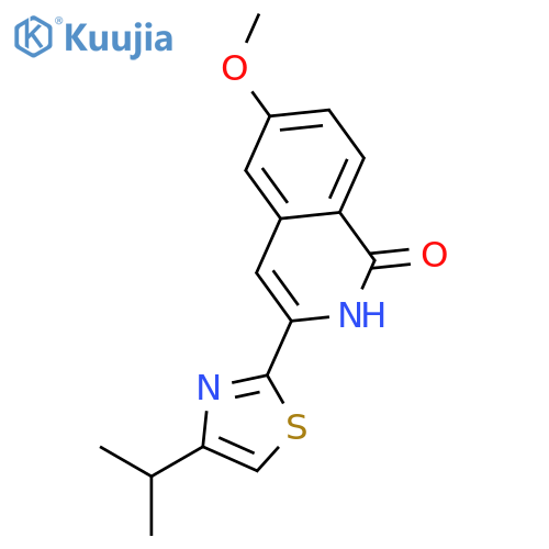 1(2H)-Isoquinolinone, 6-methoxy-3-[4-(1-methylethyl)-2-thiazolyl]- structure