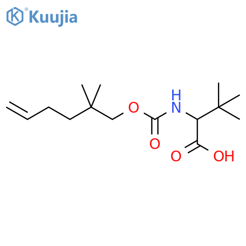 (S)-2-((((2,2-Dimethylhex-5-en-1-yl)oxy)carbonyl)amino)-3,3-dimethylbutanoic acid structure