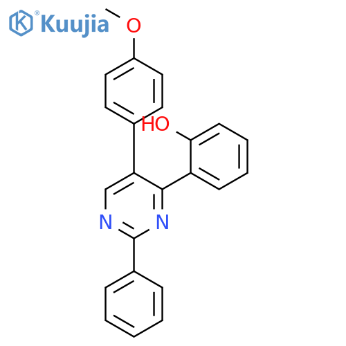 Phenol, 2-[5-(4-methoxyphenyl)-2-phenyl-4-pyrimidinyl]- structure