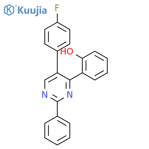 Phenol, 2-[5-(4-fluorophenyl)-2-phenyl-4-pyrimidinyl]- structure