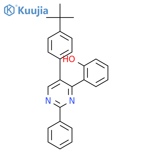 Phenol, 2-[5-[4-(1,1-dimethylethyl)phenyl]-2-phenyl-4-pyrimidinyl]- structure