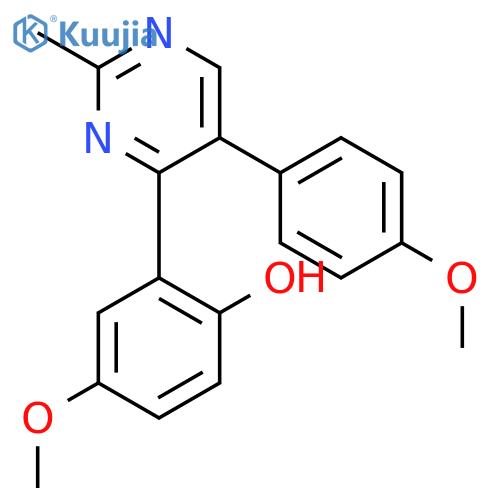 Phenol, 4-methoxy-2-[5-(4-methoxyphenyl)-2-methyl-4-pyrimidinyl]- structure