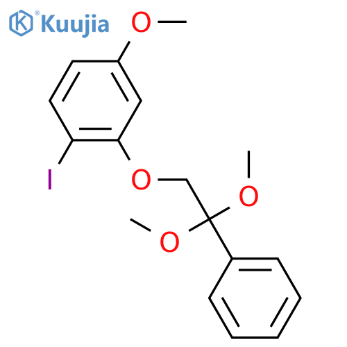 Benzene, 2-(2,2-dimethoxy-2-phenylethoxy)-1-iodo-4-methoxy- structure