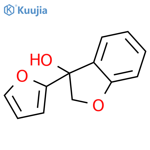 3-Benzofuranol, 3-(2-furanyl)-2,3-dihydro-, (-)- structure