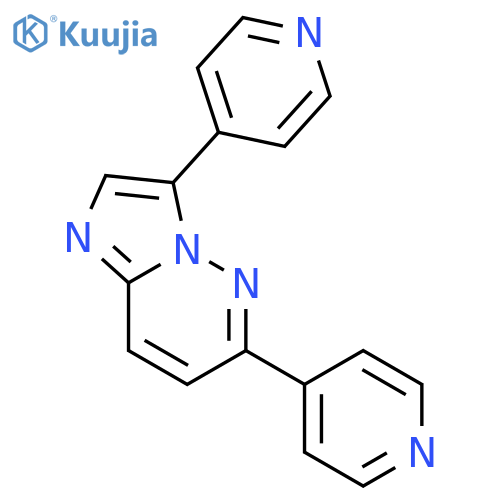 Imidazo[1,2-b]pyridazine, 3,6-di-4-pyridinyl- structure