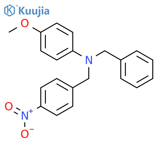 Benzenemethanamine, N-(4-methoxyphenyl)-4-nitro-N-(phenylmethyl)- structure