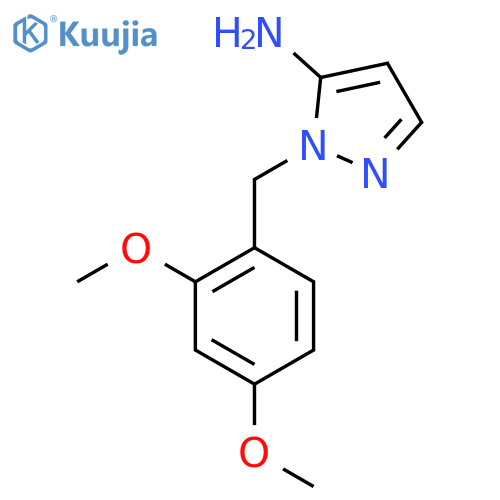 1-(2,4-dimethoxybenzyl)-1H-pyrazol-5-amine structure