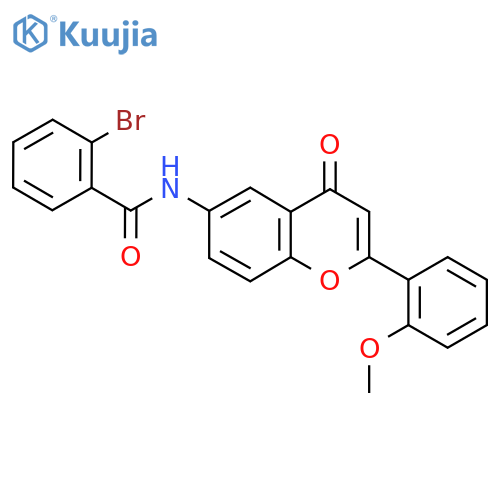 2-bromo-N-[2-(2-methoxyphenyl)-4-oxo-4H-chromen-6-yl]benzamide structure