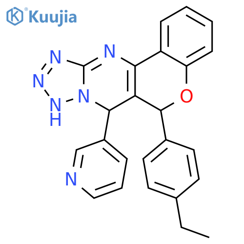9-(4-ethylphenyl)-11-(pyridin-3-yl)-8-oxa-12,13,14,15,17-pentaazatetracyclo8.7.0.0^{2,7}.0^{12,16}heptadeca-1(10),2(7),3,5,13,15-hexaene structure