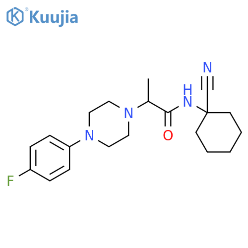 1-Piperazineacetamide, N-(1-cyanocyclohexyl)-4-(4-fluorophenyl)-α-methyl- structure
