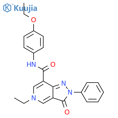 N-(4-ethoxyphenyl)-5-ethyl-3-oxo-2-phenyl-2H,3H,5H-pyrazolo4,3-cpyridine-7-carboxamide structure