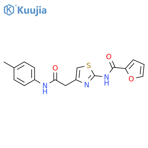 N-(4-{(4-methylphenyl)carbamoylmethyl}-1,3-thiazol-2-yl)furan-2-carboxamide structure