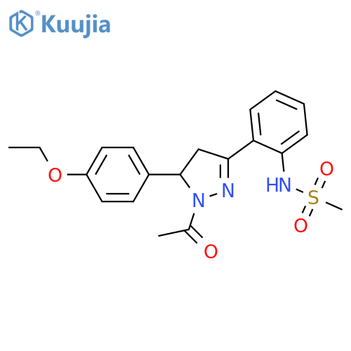 N-{2-1-acetyl-5-(4-ethoxyphenyl)-4,5-dihydro-1H-pyrazol-3-ylphenyl}methanesulfonamide structure